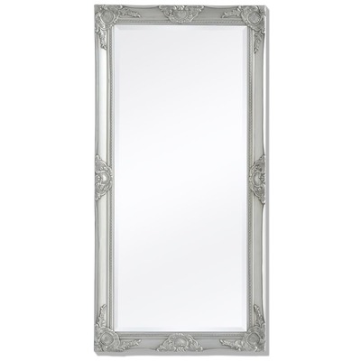 Wall Mirror  Baroque Style  Silver
