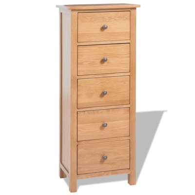 Tallboy Chest of Drawers  Solid Oak Wood