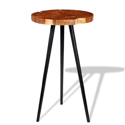 Log  Bar Table Solid Acacia Wood 