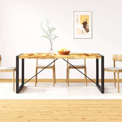 Dining Table Solid Rough Mango Wood 180 cm