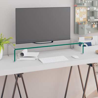 TV Stand/Monitor Riser Glass - Clear 