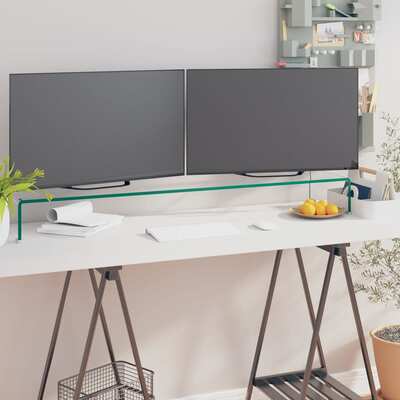 TV Stand/Monitor Riser Glass Clear 
