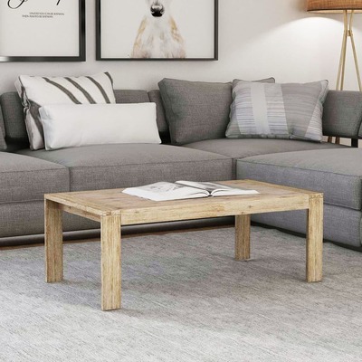 Coffee Table Solid Brushed Acacia Wood 