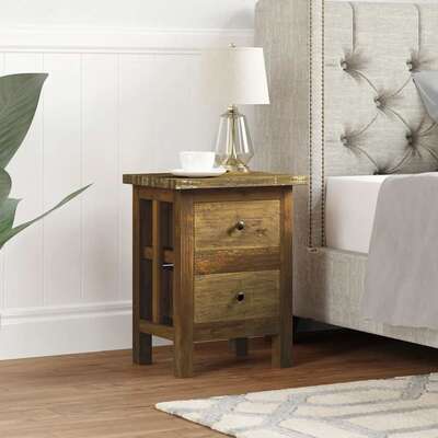 Nightstand Solid Reclaimed Wood 