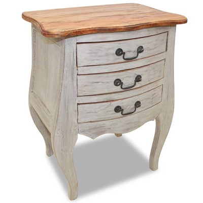Bedside Cabinet Solid Reclaimed Wood 