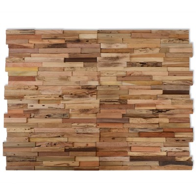 10 pcs Wall Cladding Panels 1 m² Recycled Teak