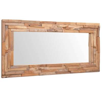 Decorative Mirror Teak Rectangular