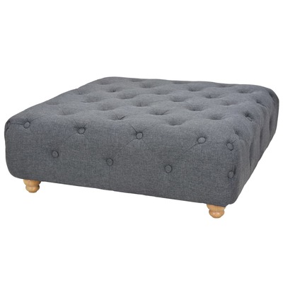 Pouffe Fabric Dark Grey