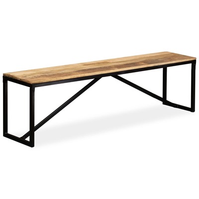 Bench Solid Mango Wood, Steel
