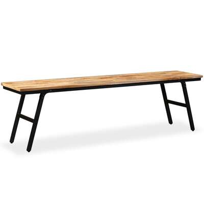 Bench Reclaimed Teak and Steel
