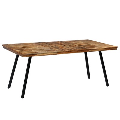 Dining Table Reclaimed Teak and Steel