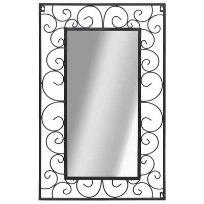 Wall Mirror  durable Rectangular Black