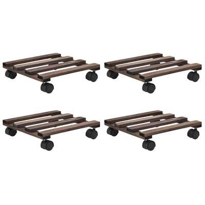 Plant Rollers 4 pcs Cedar Wood