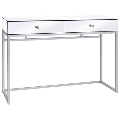 Mirrored Console Table Steel and Glass 