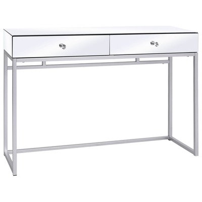 Mirrored Console Table Steel and Glass 