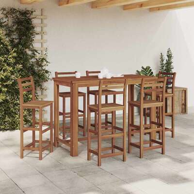 Bar Table Solid Acacia Wood 