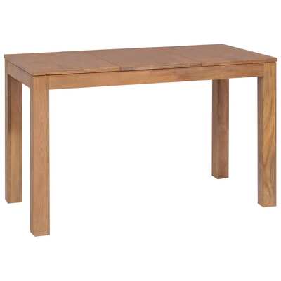 Dining Table Rustic Solid Teak Wood with Natural Finish 