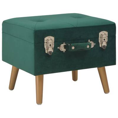 Storage Stool 40 cm Green Velvet