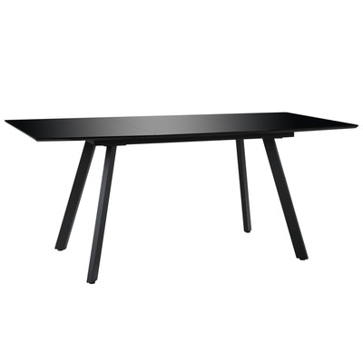 Dining Table High Gloss Black MDF