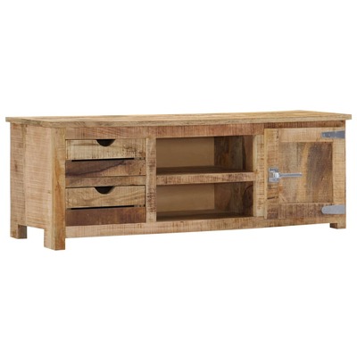 TV Cabinet 2 Drawers Solid Mango Wood