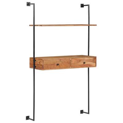 Wall Desk Solid Acacia Wood