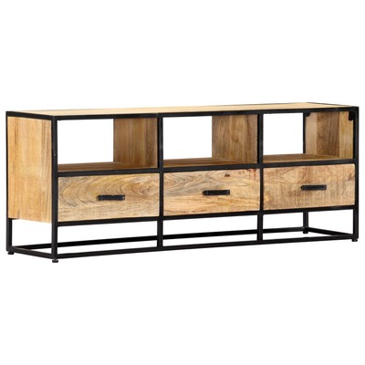 TV Cabinet 3 drawers Solid Mango Wood