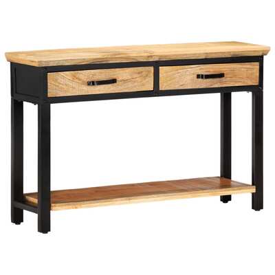 Console Table 2 Drawers Solid Mango Wood