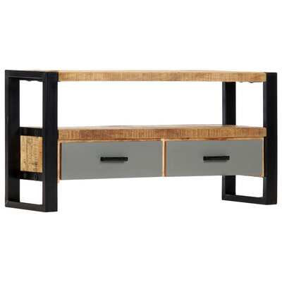 TV Cabinet With 2 drawers Solid Mango Wood