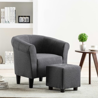 Armchair Dark Grey Fabric