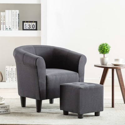 Armchair Black Fabric