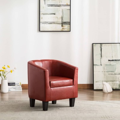 Tub Chair Wine Red