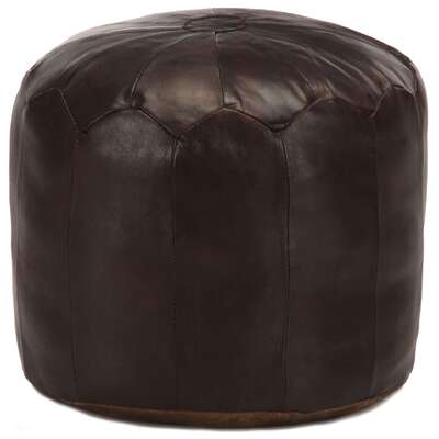 Pouffe Dark Brown Genuine Goat Leather
