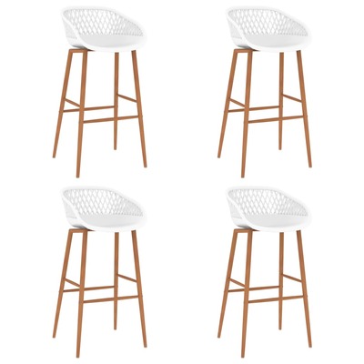 Bar Chairs 4 pcs White