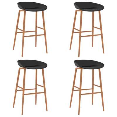 Bar Chairs 4 pcs Black