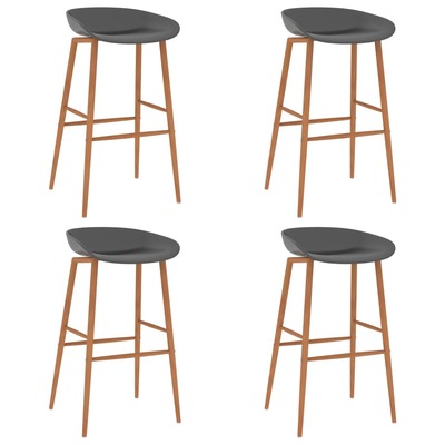Bar Chairs 4 pcs Grey
