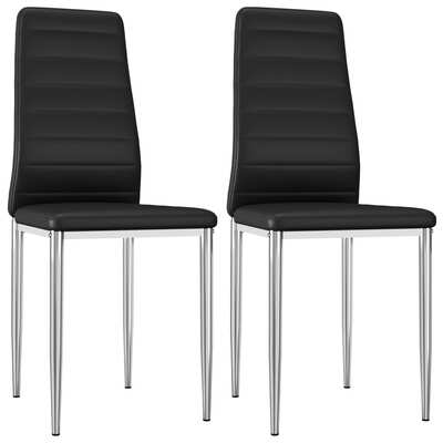 Dining Chairs 2 pcs faux Leather Black