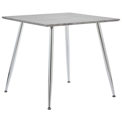 Dining Table Concrete and Silver  MDF