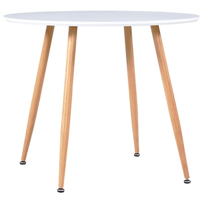 Dining Table White and Oak MDF