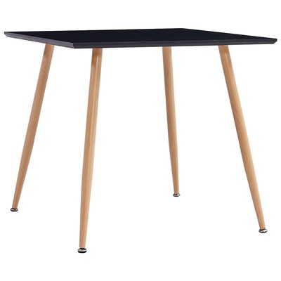 Dining Table Black and Oak  MDF