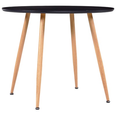 Dining Table Black and Oak MDF