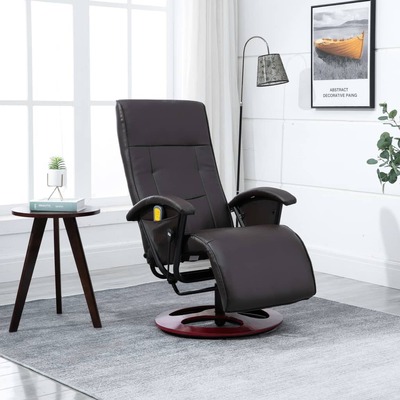 Massage Chair Brown faux Leather