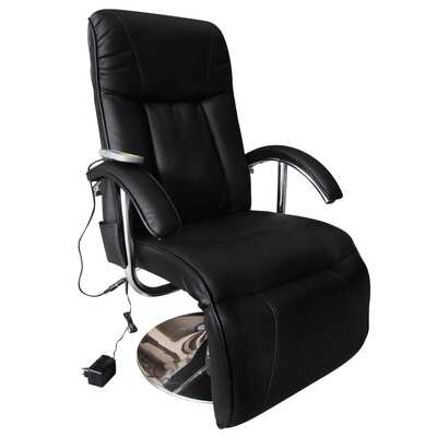 TV Massage Chair Black faux Leather