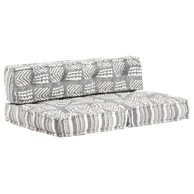 Pallet Sofa Cushion Grey Fabric Patchwork