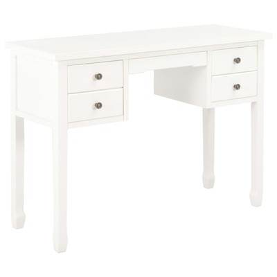 Desk White Solid Wood