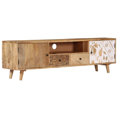Solid Mango Wood TV Cabinet 