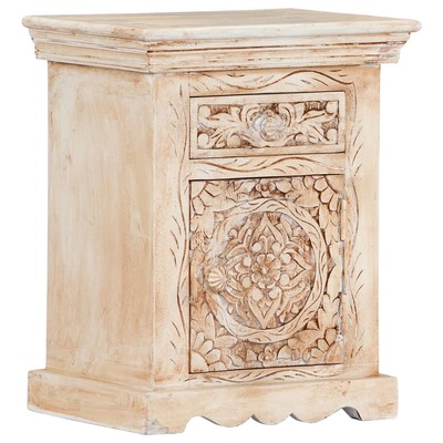 Bedside Cabinet Solid Mango Wood