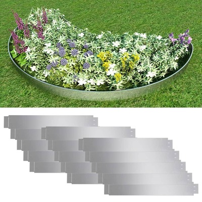 Set of 15 Fleible Lawn Fence Galvanised Steel