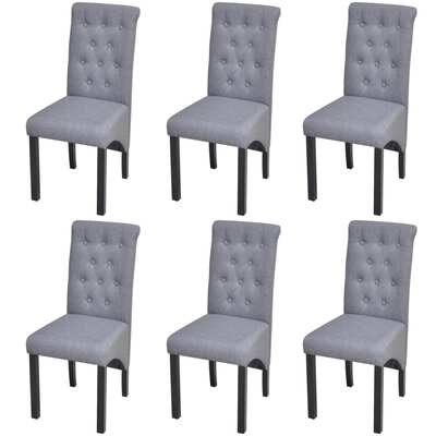 Dining Chairs 6 pcs Light Grey Fabric