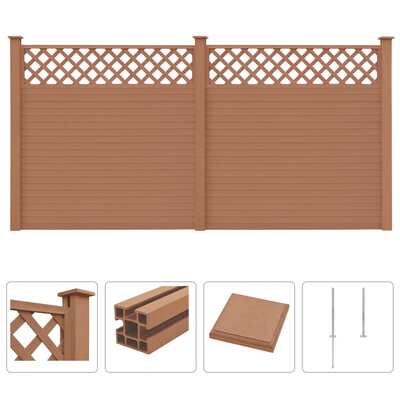 Garden Fence with Trellis WPC ,Brown