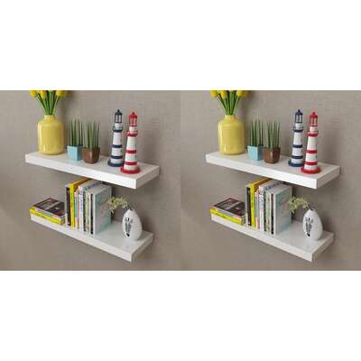 Wall Shelves 4 pcs White 60 cm